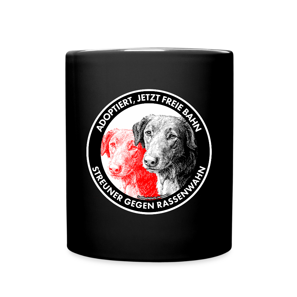 Streuner gegen Rassenwahn Keramik-Tasse - Schwarz