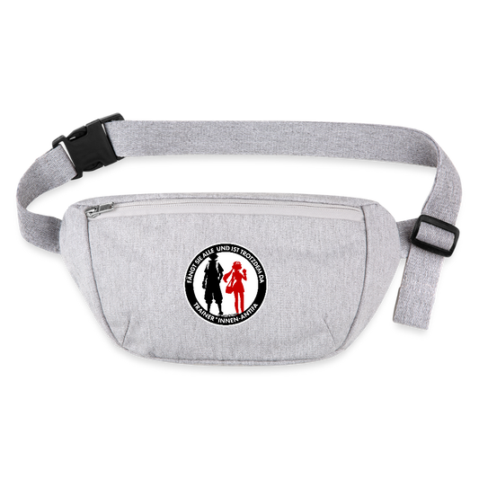Trainer*innen-Antifa Gürteltasche - Bio - Grau meliert