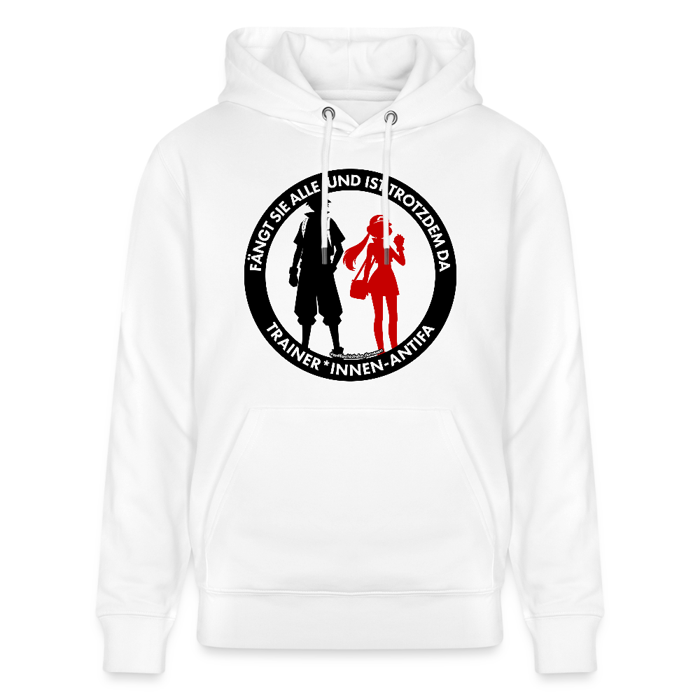Trainer*innen-Antifa Hoodie - Unisex & Bio - Weiß