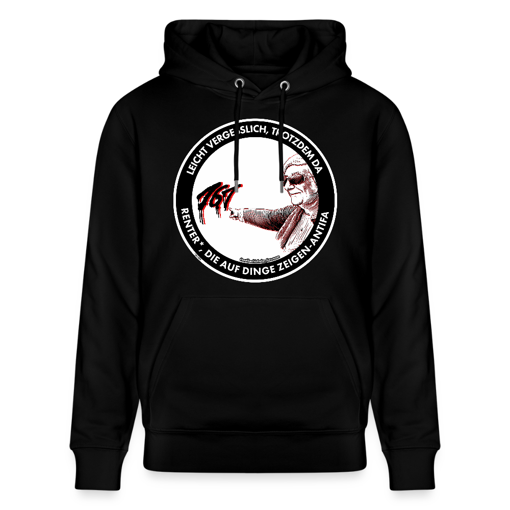 Rentner*innen-Antifa Hoodie - Unisex & Bio - Schwarz