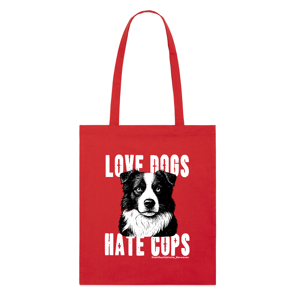Love Dogs Stoffbeutel - Bio - Rot