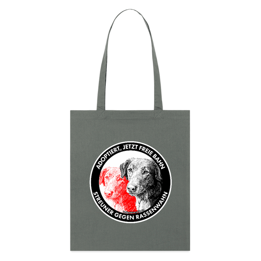 Streuner gegen Rassenwahn Stoffbeutel - Bio - Anthrazit