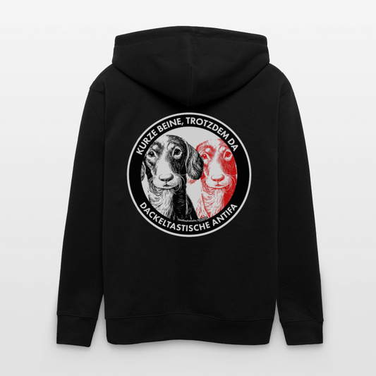 Dackeltastische Antifa Kapuzenjacke - Unisex & Bio - Schwarz