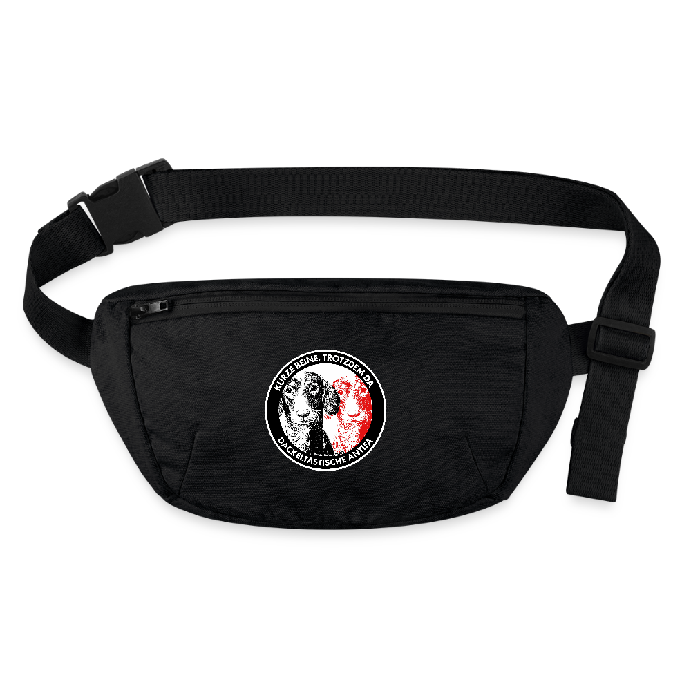 Dackeltastische Antifa Gürteltasche - Bio - Schwarz