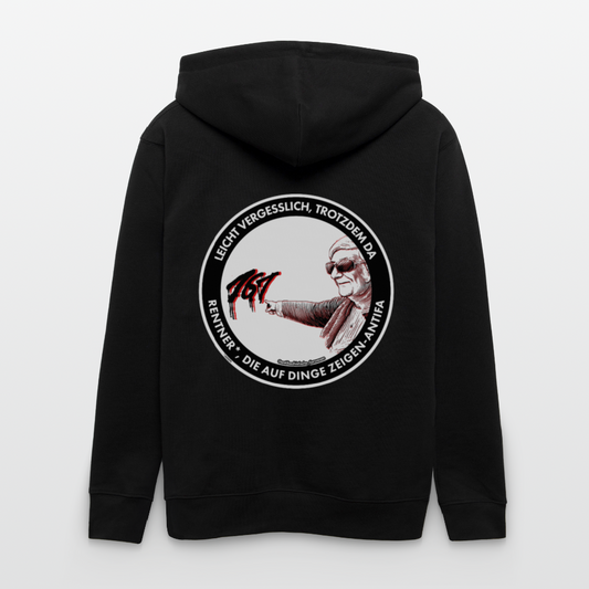 Rentner*innen-Antifa Kapuzenjacke - Unisex & Bio - Schwarz