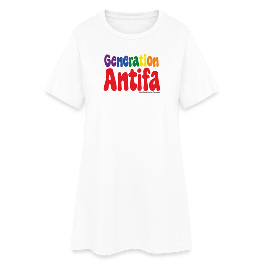 Generation Antifa T-Shirt-Kleid - Weiß