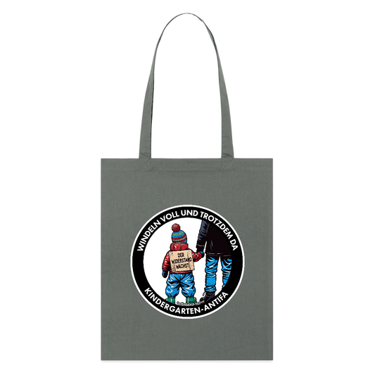 Kindergarten-Antifa Stoffbeutel - Bio - Anthrazit