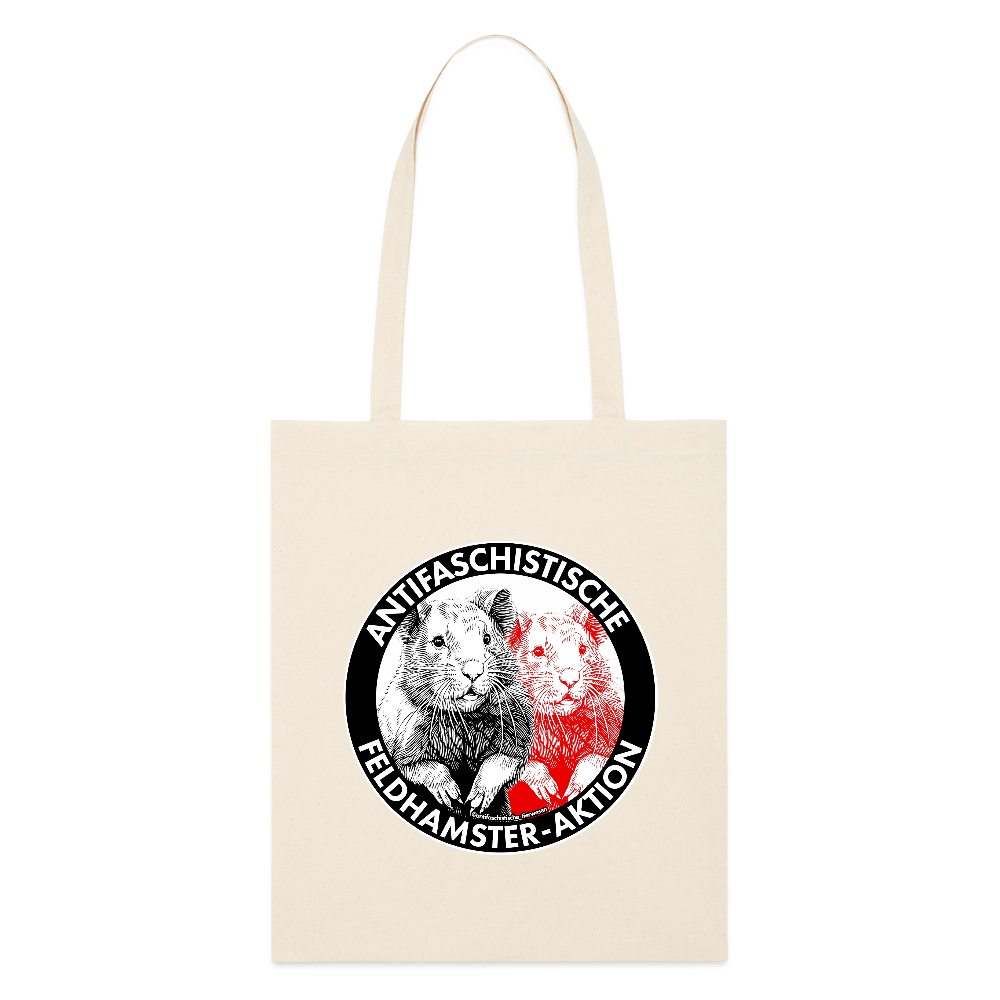 Feldhamster Stoffbeutel - Bio - Weißgrau