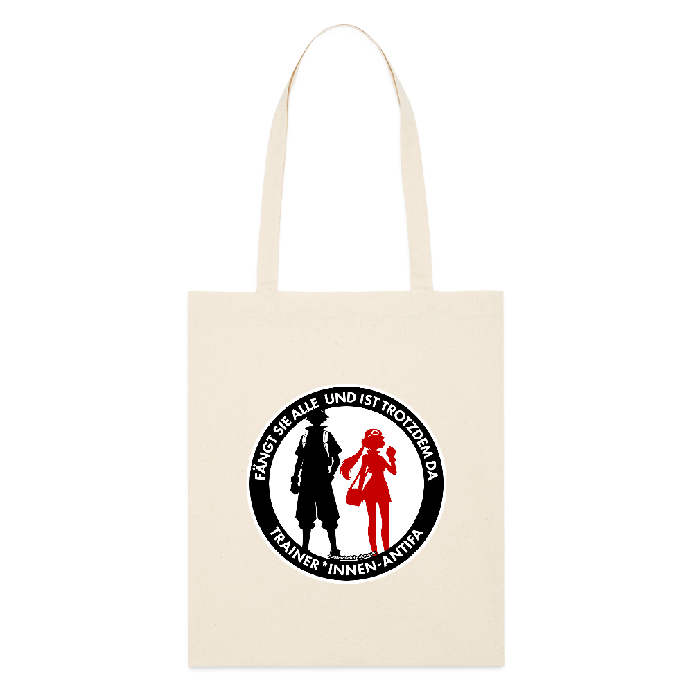 Trainer*innen-Antifa Stoffbeutel - Bio - Weißgrau