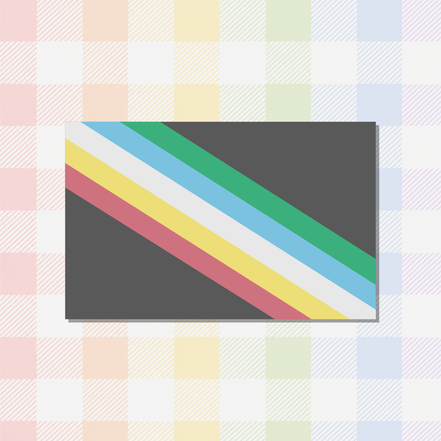 Sticker "Disability Pride Flag", illustriert von Kikis Kleiner Kunstservice