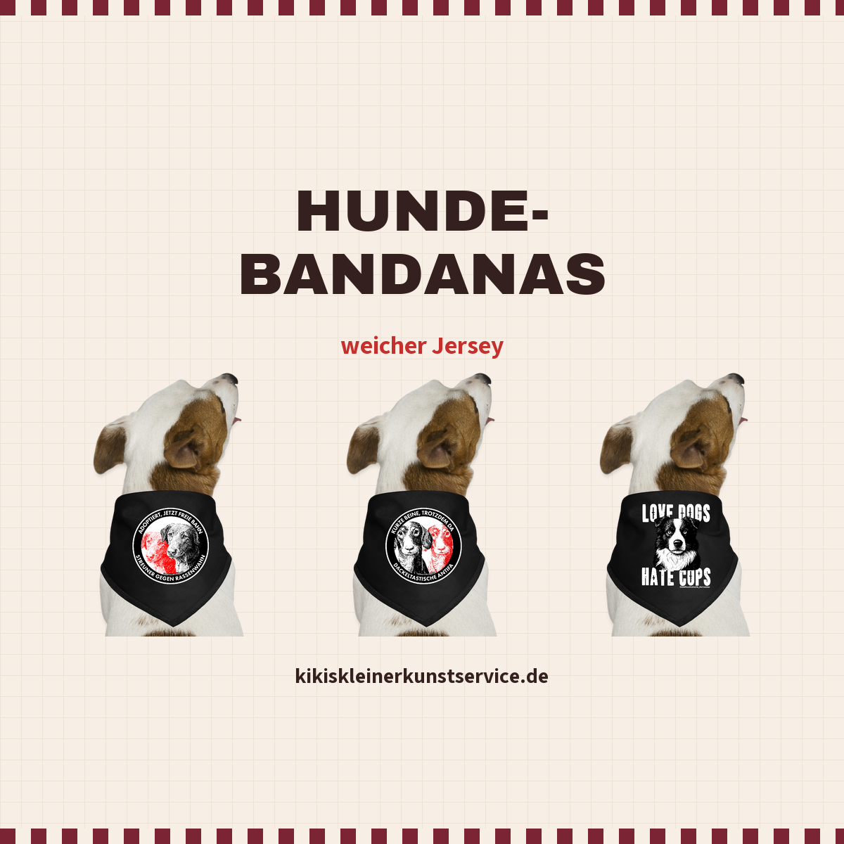 Hunde-Bandana bei Kikis Kleiner Kunstservice