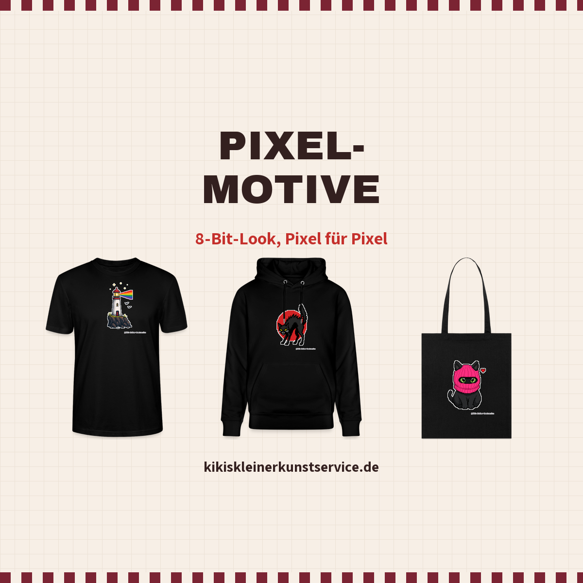 Pixel-Motive bei Kikis Kleiner Kunstservice