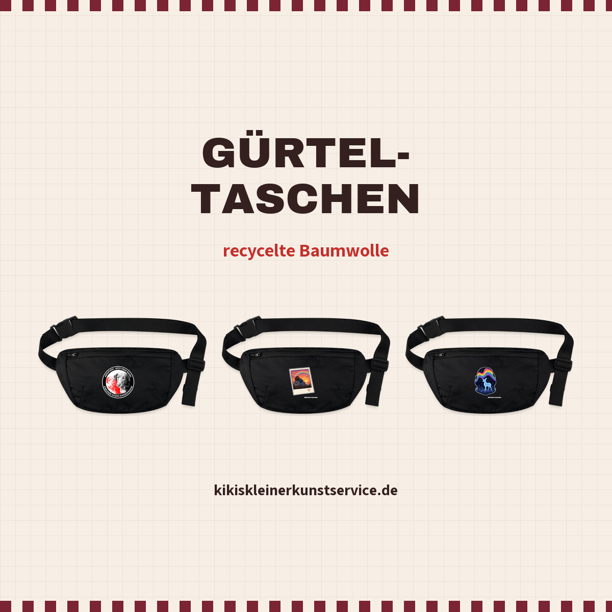 Recycelte Gürteltasche bei Kikis Kleiner Kunstservice