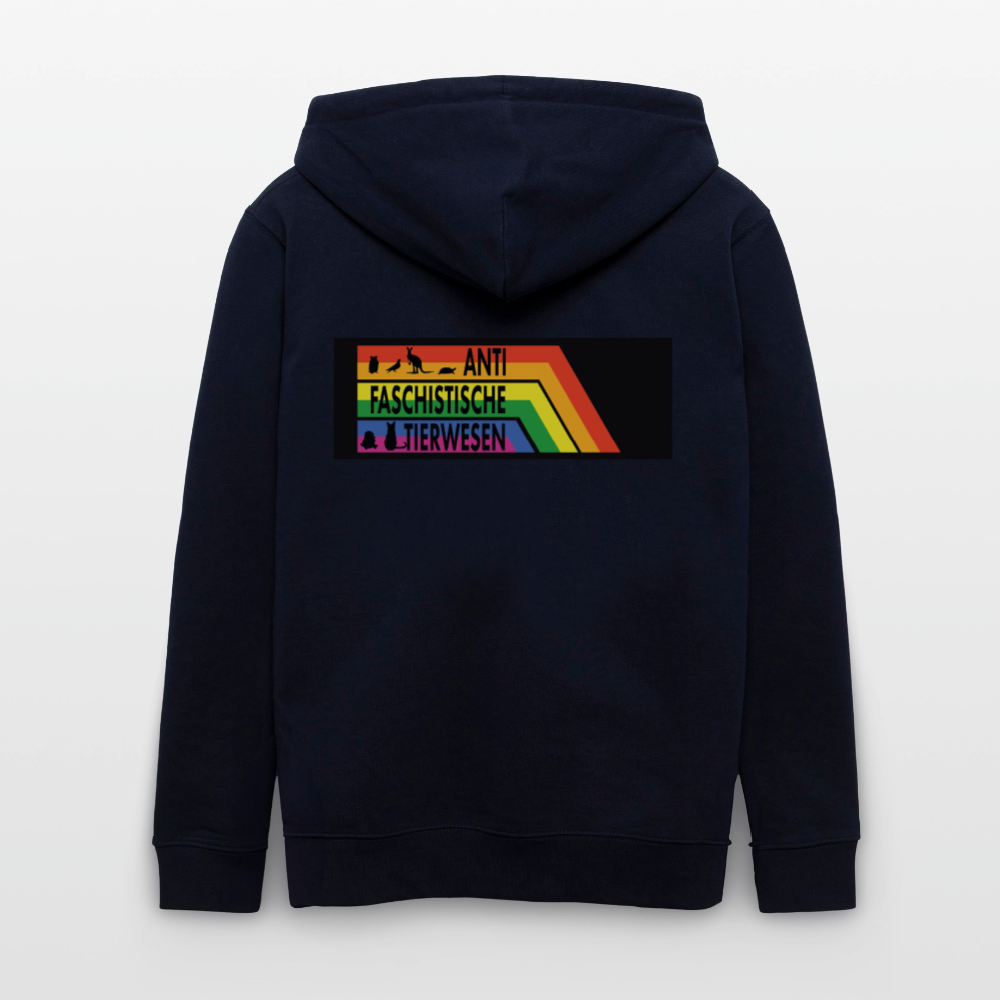 Antifaschistische Tierwesen Kapuzenjacke - Unisex & Bio - Navy