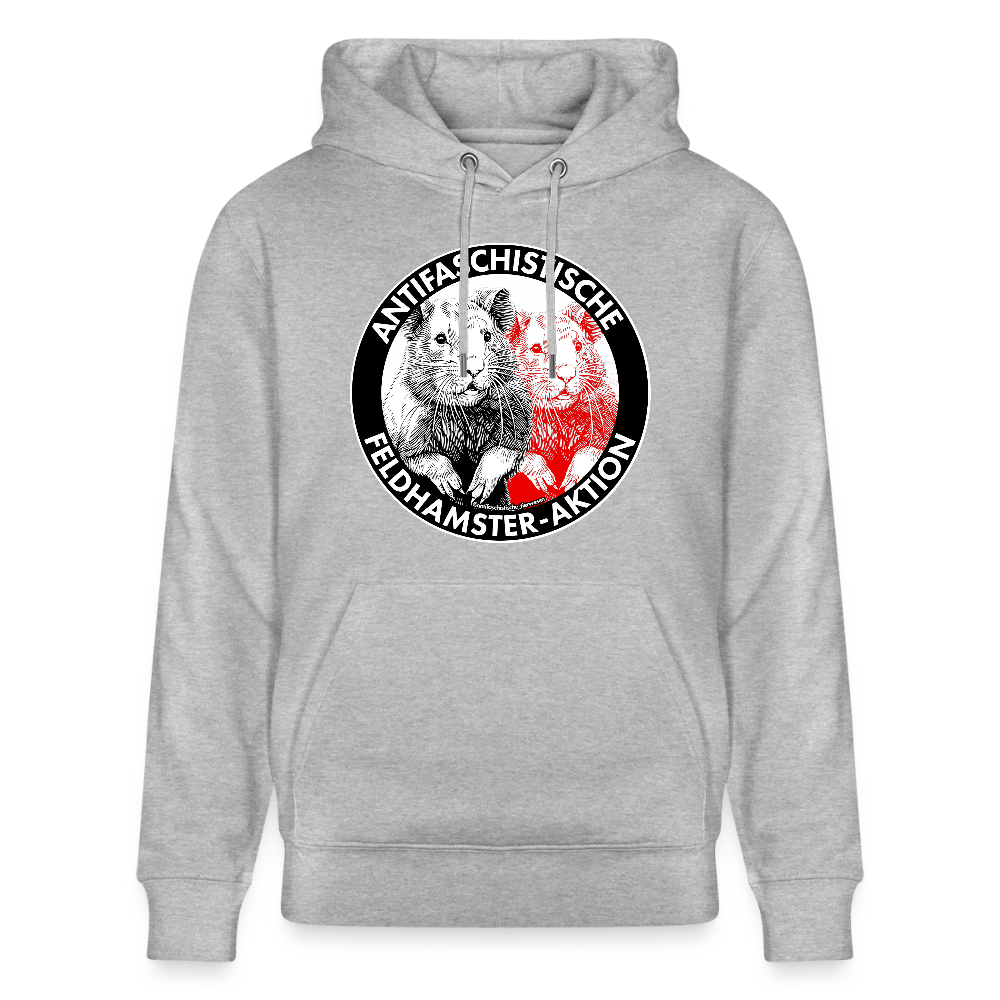 Feldhamster Hoodie - Unisex & Bio - Grau meliert