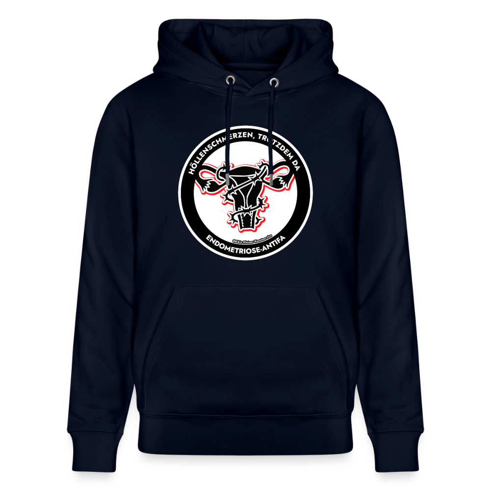 Endometriose-Antifa Hoodie - Unisex & Bio - Navy