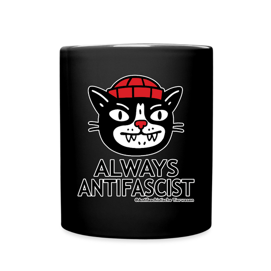 Always Antifascist Keramik-Tasse - Schwarz