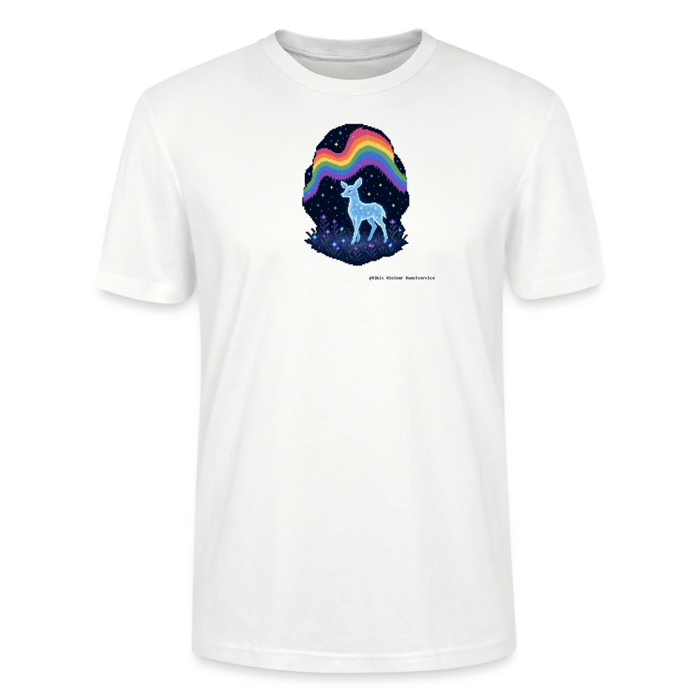 Reh im Polarlicht T-Shirt - Unisex & Bio - Weiß