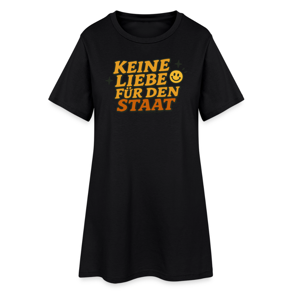 Keine Liebe für den Staat T-Shirt-Kleid - Schwarz