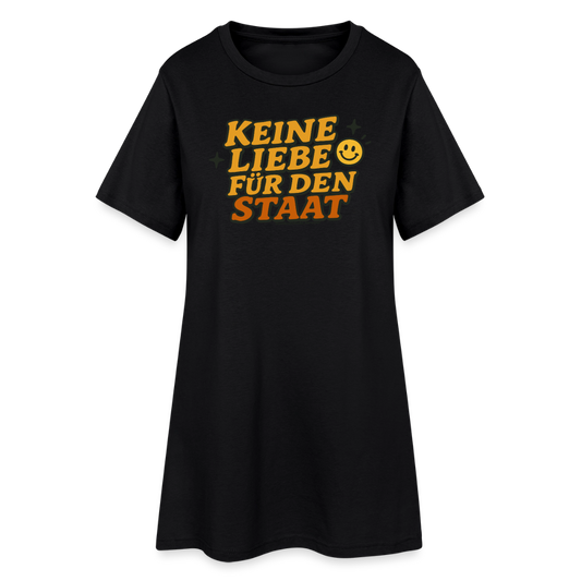 Keine Liebe für den Staat T-Shirt-Kleid - Schwarz