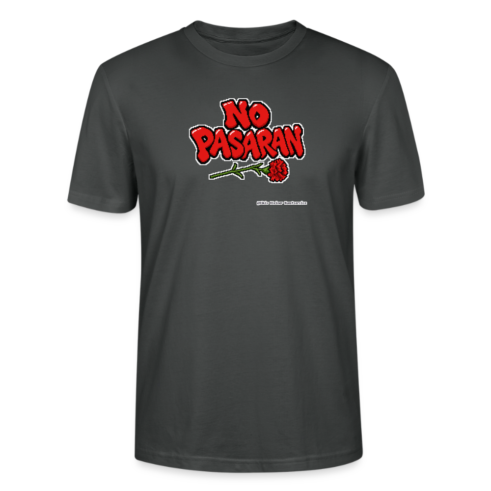 No Pasarán mit Nelke T-Shirt - Unisex & Bio - Anthrazit
