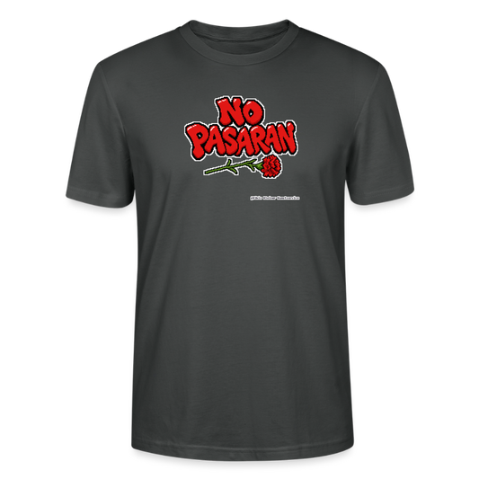 No Pasarán mit Nelke T-Shirt - Unisex & Bio - Anthrazit