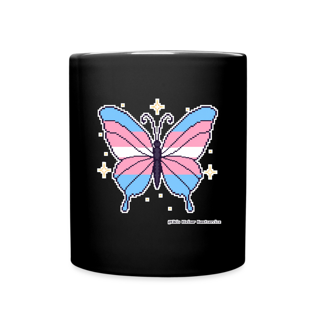 Trans-Schmetterling Keramik-Tasse - Schwarz