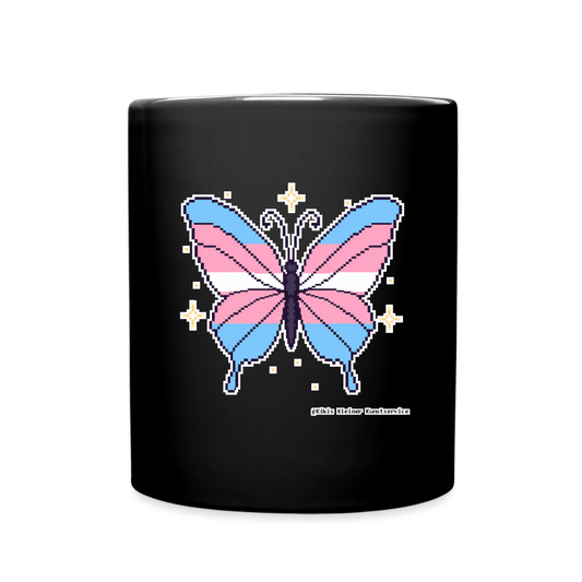 Trans-Schmetterling Keramik-Tasse - Schwarz