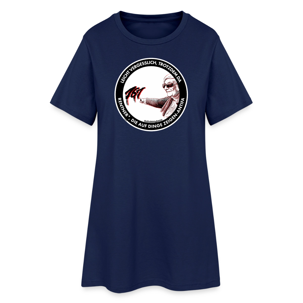Rentner*innen-Antifa T-Shirt-Kleid - Light Navy