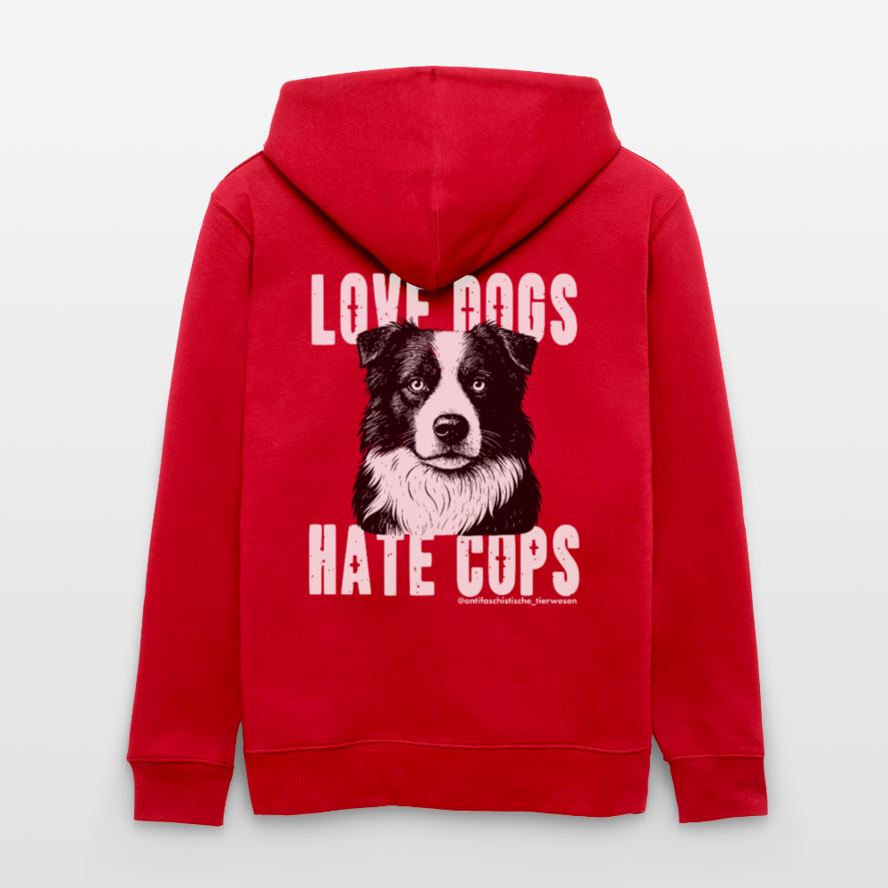 Love Dogs Kapuzenjacke - Unisex & Bio - Rot