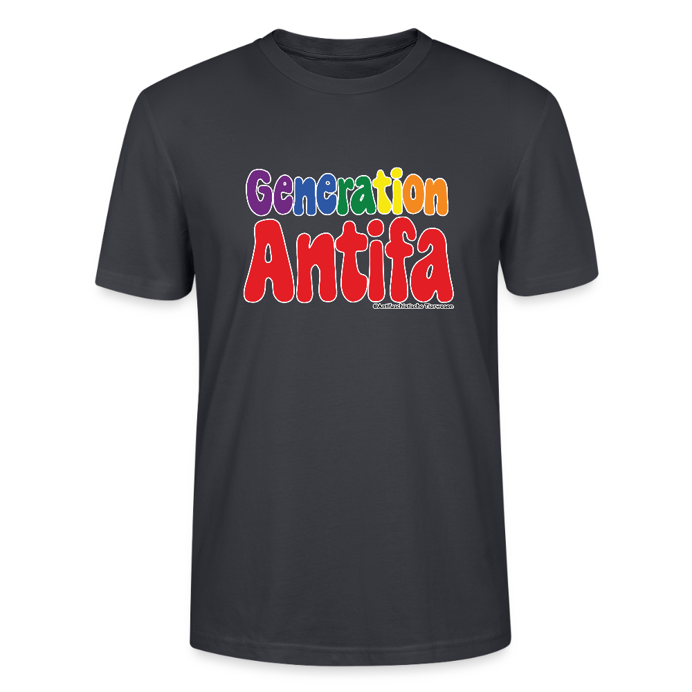 Generation Antifa T-Shirt - Unisex & Bio - Dunkles Graublau
