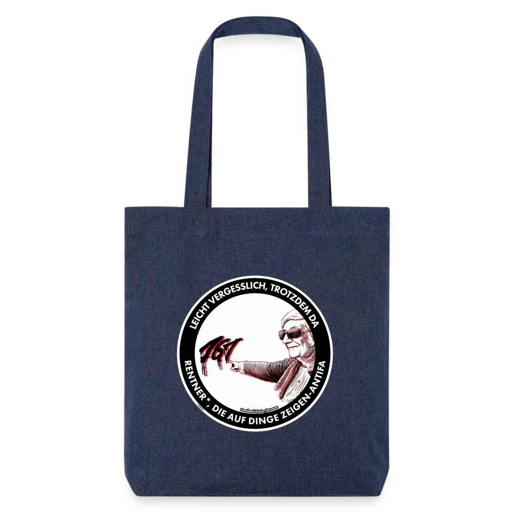 Rentner*innen-Antifa Stoffbeutel - Recycelt Heavyweight - melange Blue