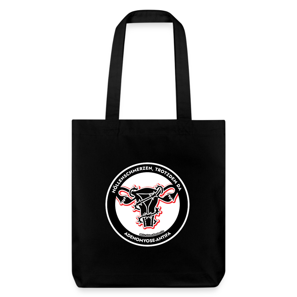 Adenomyose-Antifa Stoffbeutel - Bio Heavyweight - Schwarz