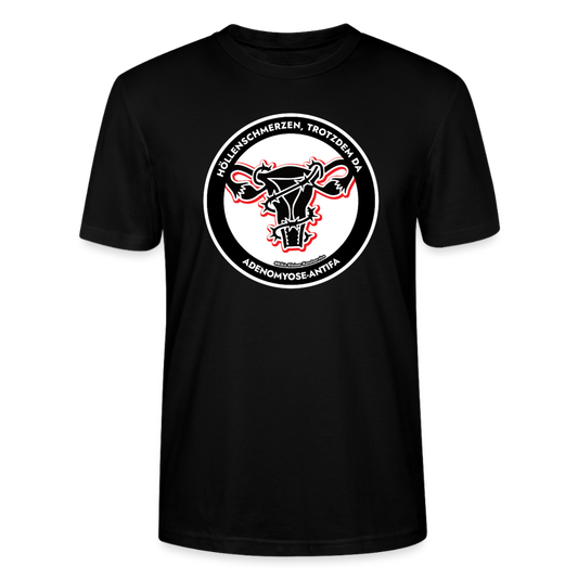 Adenomyose-Antifa T-Shirt - Unisex & Bio - Schwarz