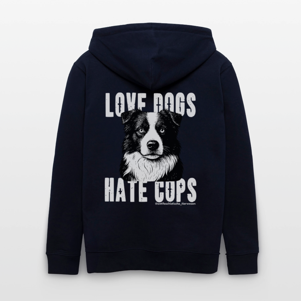 Love Dogs Kapuzenjacke - Unisex & Bio - Navy