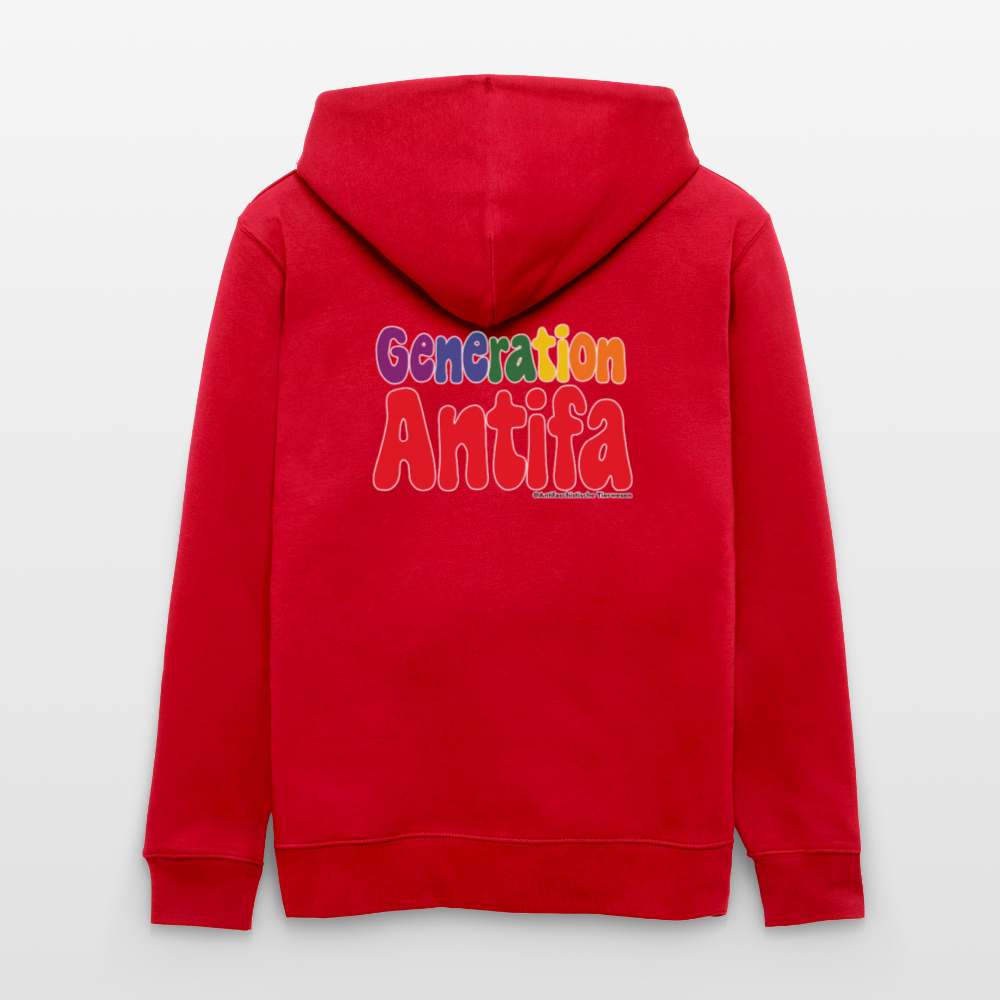 Generation Antifa Kapuzenjacke - Unisex & Bio - Rot