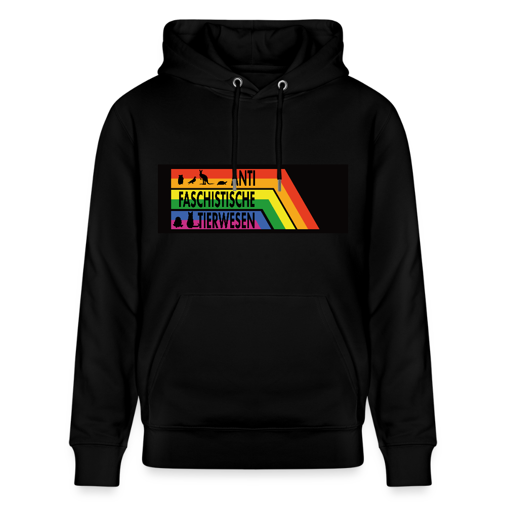 Antifaschistische Tierwesen Hoodie - Unisex & Bio - Schwarz