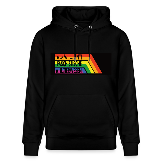 Antifaschistische Tierwesen Hoodie - Unisex & Bio - Schwarz