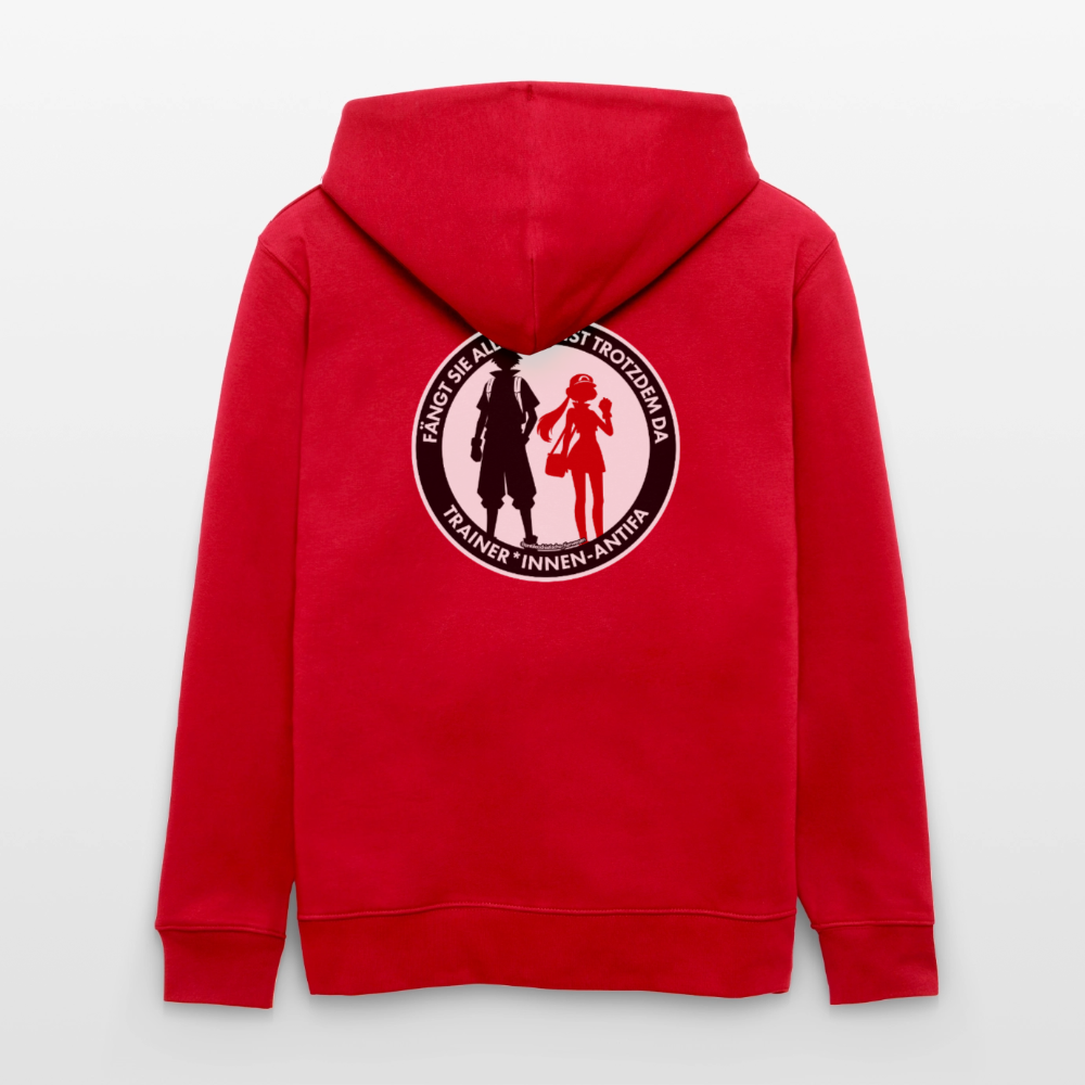 Trainer*innen-Antifa Kapuzenjacke - Unisex & Bio - Rot