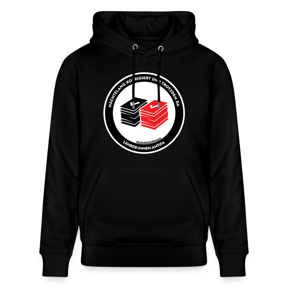 Lehrer:innen-Antifa Hoodie - Unisex & Bio - Schwarz