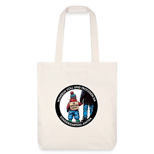 Kindergarten-Antifa Stoffbeutel - Recycelt Heavyweight - Naturweiß