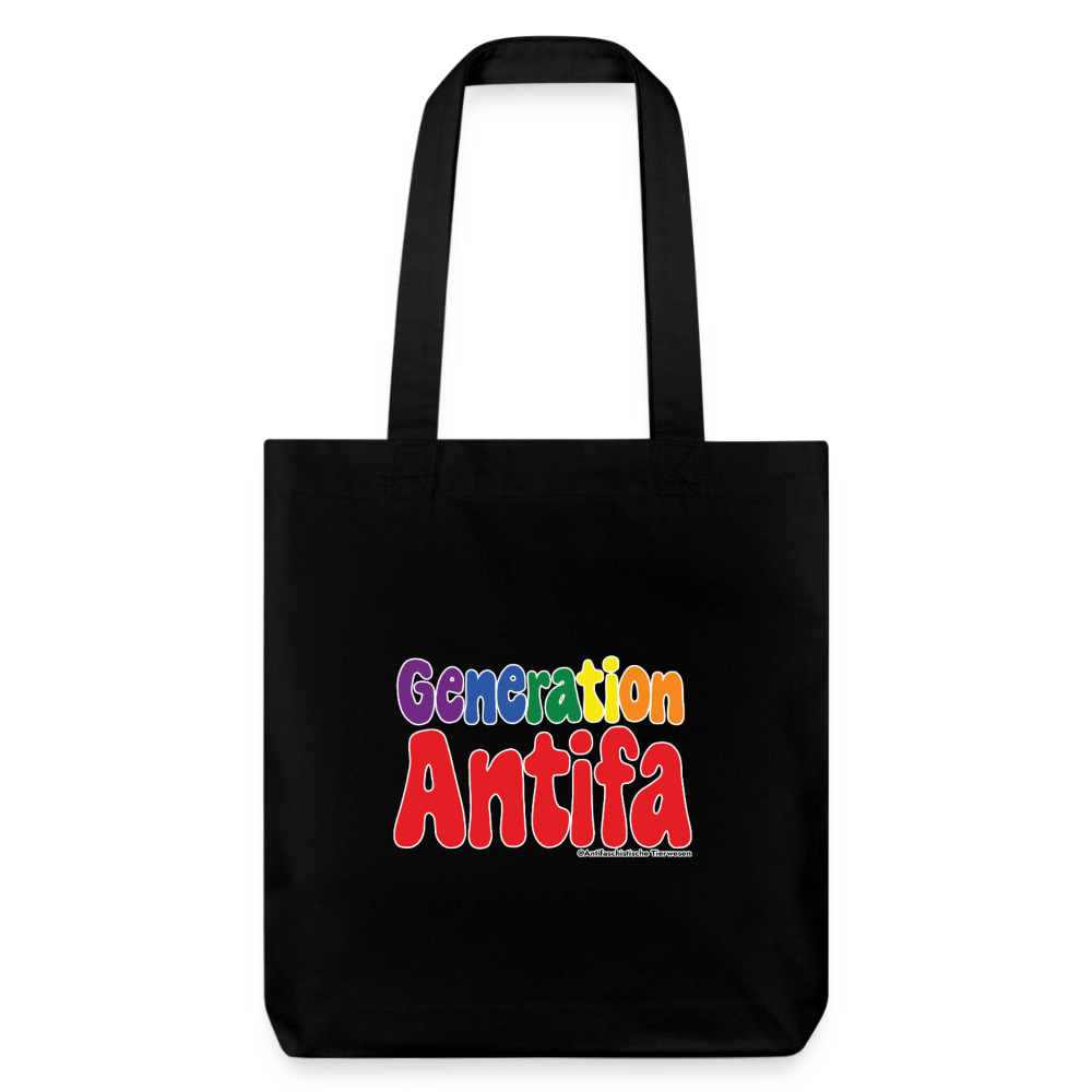 Generation Antifa Stoffbeutel - Recycelt Heavyweight - Schwarz
