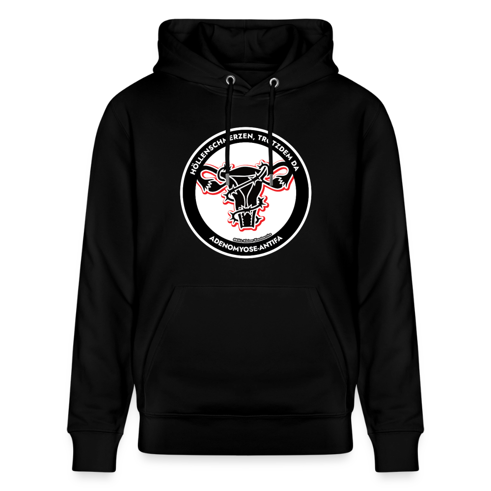 Adenomyose-Antifa Hoodie - Unisex & Bio - Schwarz