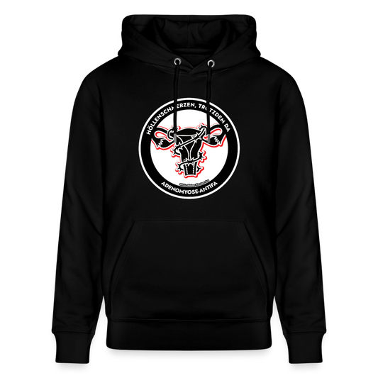 Adenomyose-Antifa Hoodie - Unisex & Bio - Schwarz