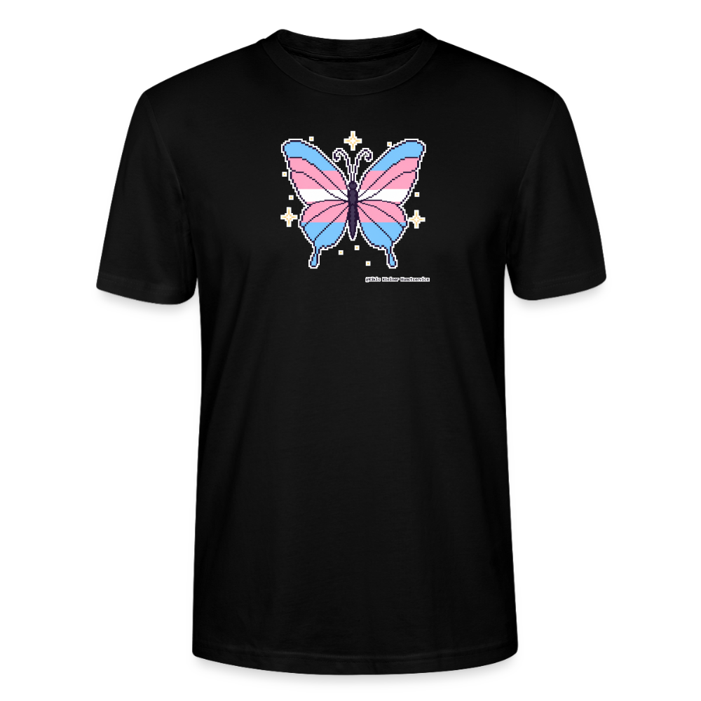 Trans-Schmetterling T-Shirt - Unisex & Bio - Schwarz