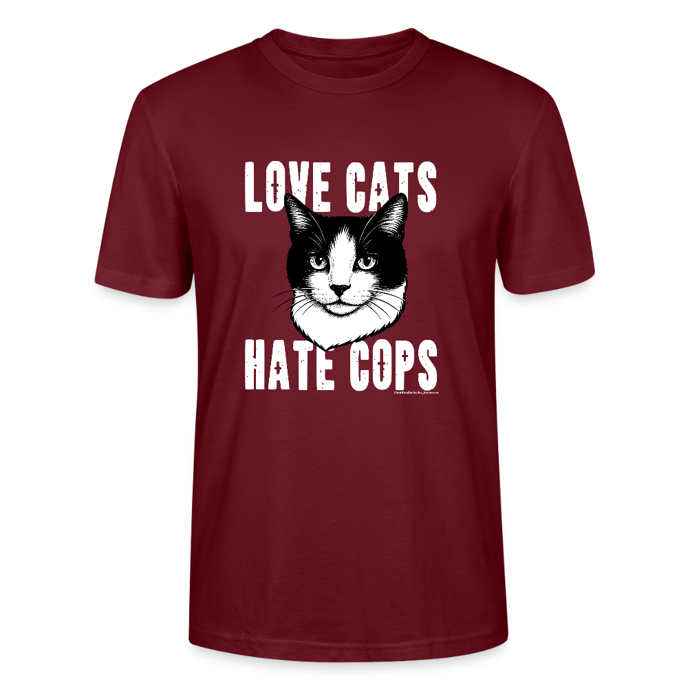 Love Cats T-Shirt - Unisex & Bio - Burgunderrot