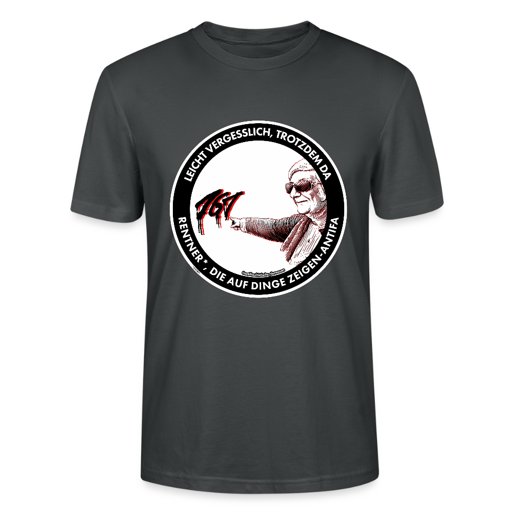Rentner*innen-Antifa T-Shirt - Unisex & Bio - Anthrazit