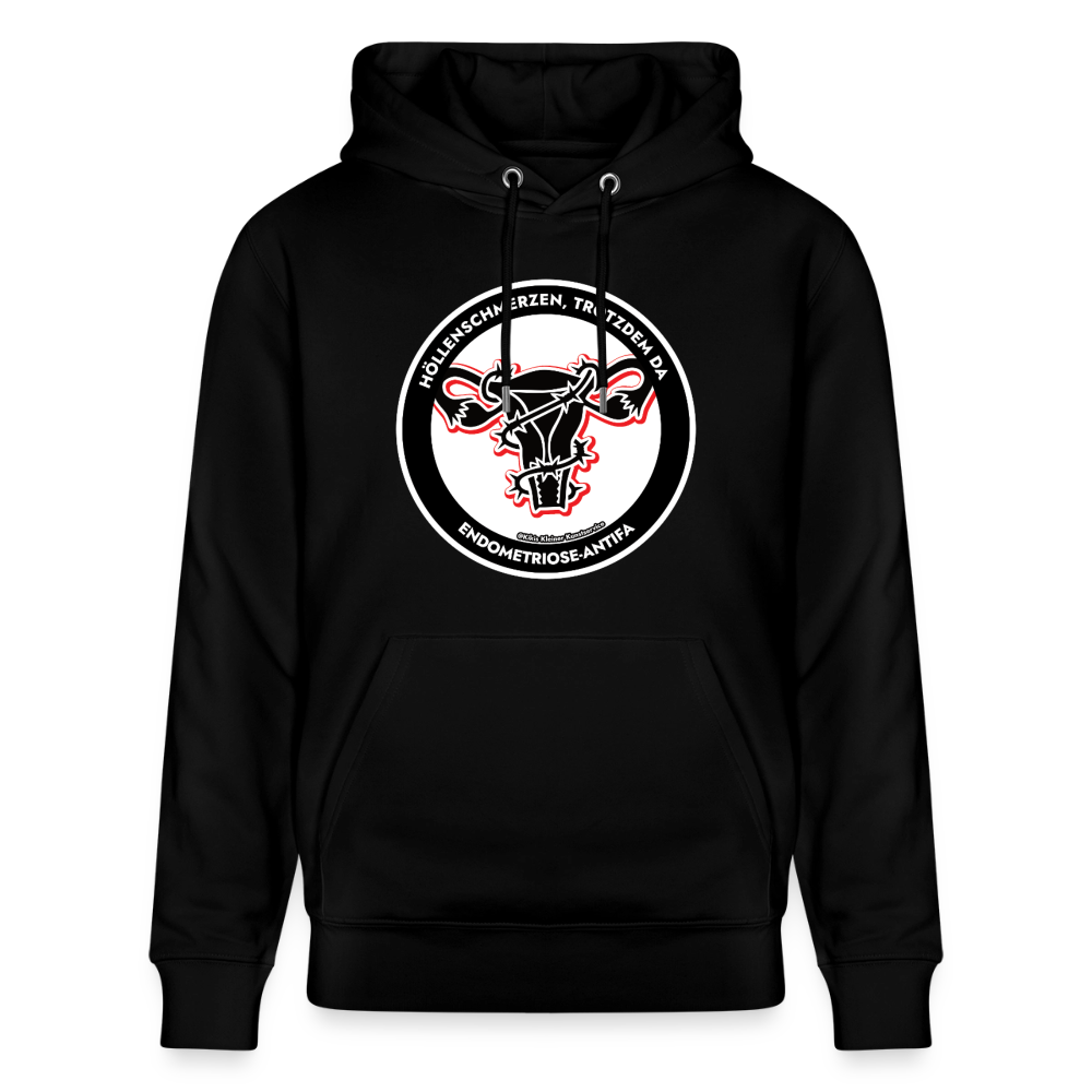 Endometriose-Antifa Hoodie - Unisex & Bio - Schwarz