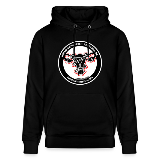 Endometriose-Antifa Hoodie - Unisex & Bio - Schwarz