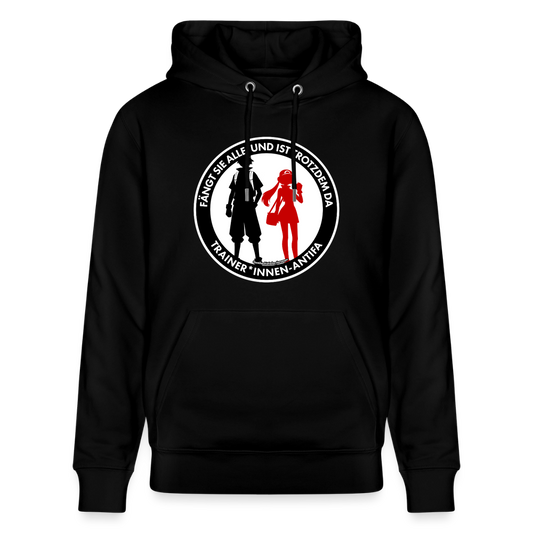 Trainer*innen-Antifa Hoodie - Unisex & Bio - Schwarz